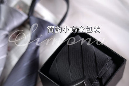 Striped No Tie Neck Tie