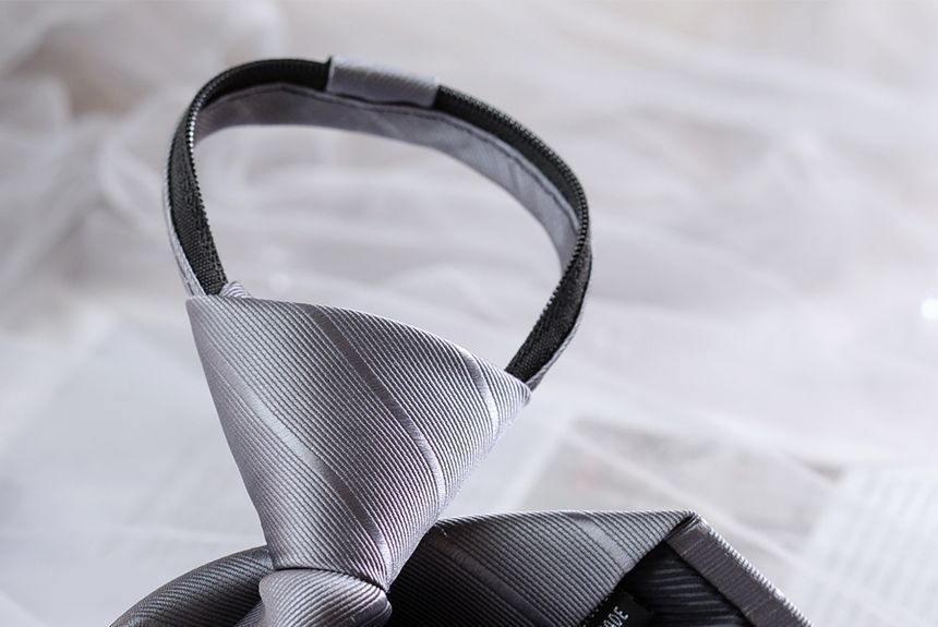 Striped No Tie Neck Tie