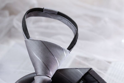 Striped No Tie Neck Tie