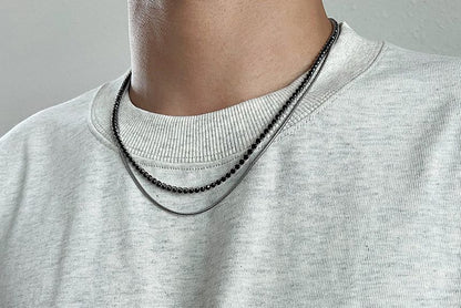 Rhinestone Layered Stainless Steel Bracelet / Necklace