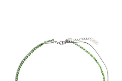 Rhinestone Layered Stainless Steel Bracelet / Necklace