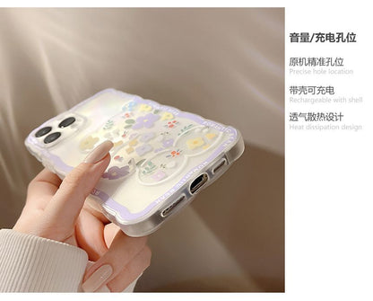 Case Transparent Phone Bear Flower