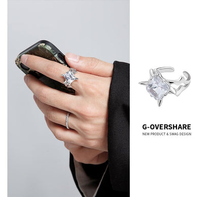 Rhinestone Open Ring / Set