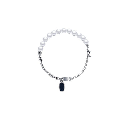 Faux Pearl Rhinestone Bracelet