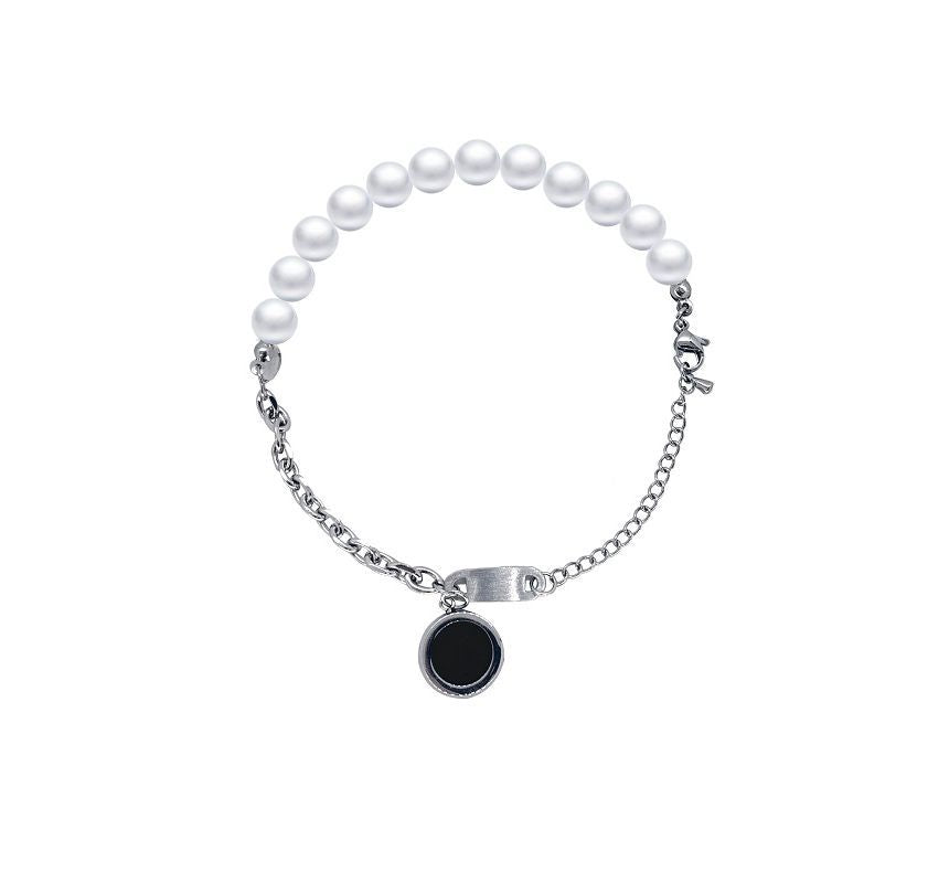 Faux Pearl Rhinestone Bracelet