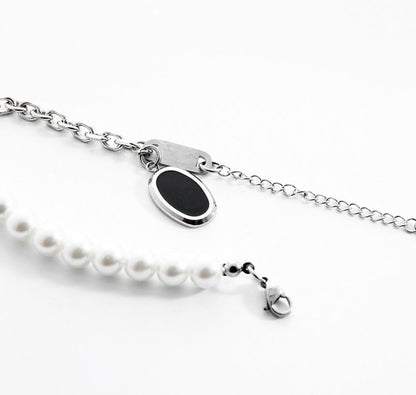 Faux Pearl Rhinestone Bracelet