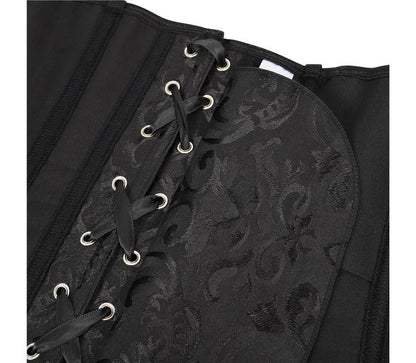 Cap-Sleeve Lace Corset Top with Structured Fit