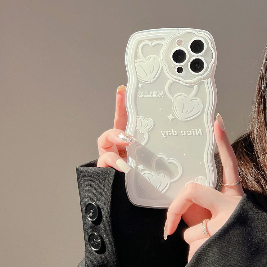 Transparent Phone Heart Case