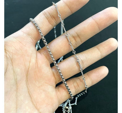 Layered Sterling Silver / Stainless Steel Necklace