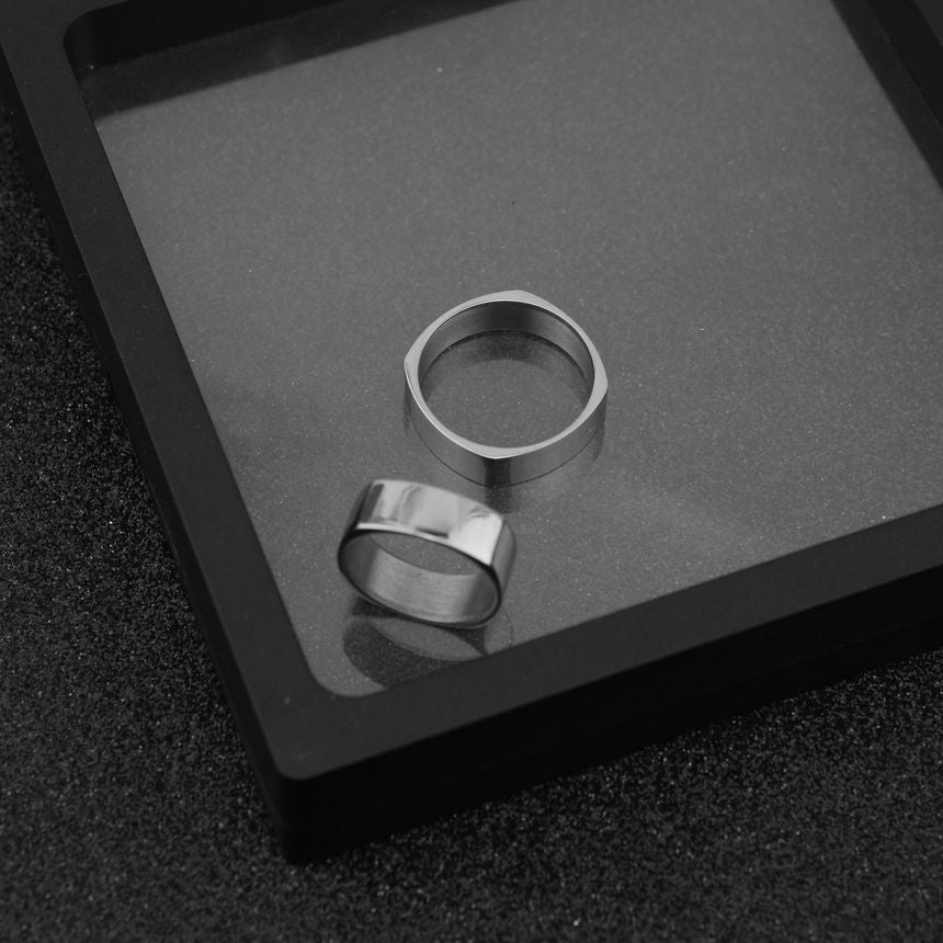 Plain Square Stainless Steel Ring