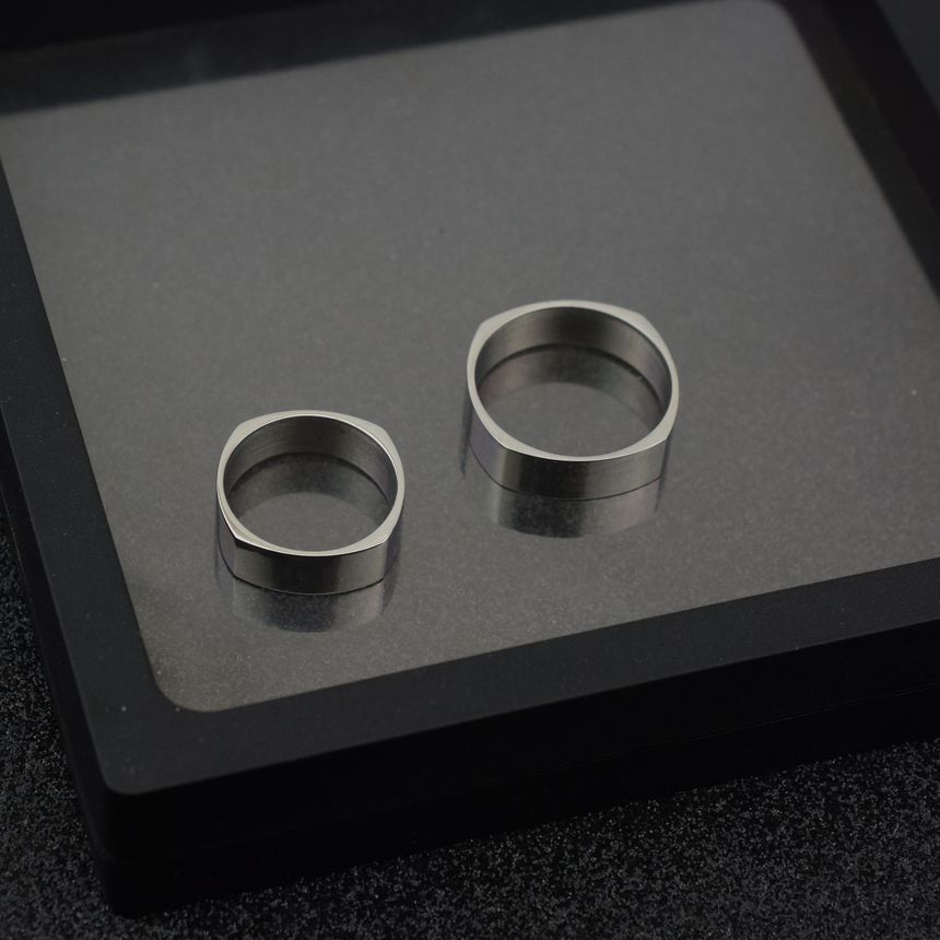 Plain Square Stainless Steel Ring