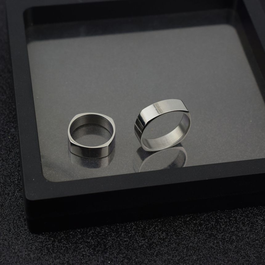 Plain Square Stainless Steel Ring