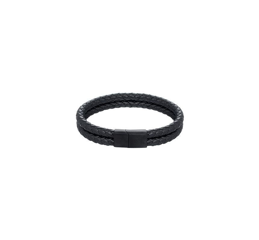 Woven Faux Leather Bracelet