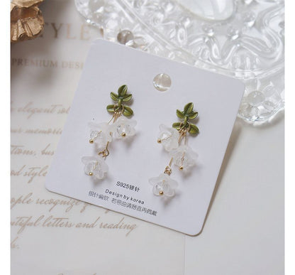 Clip-On Flower Earring Drop /