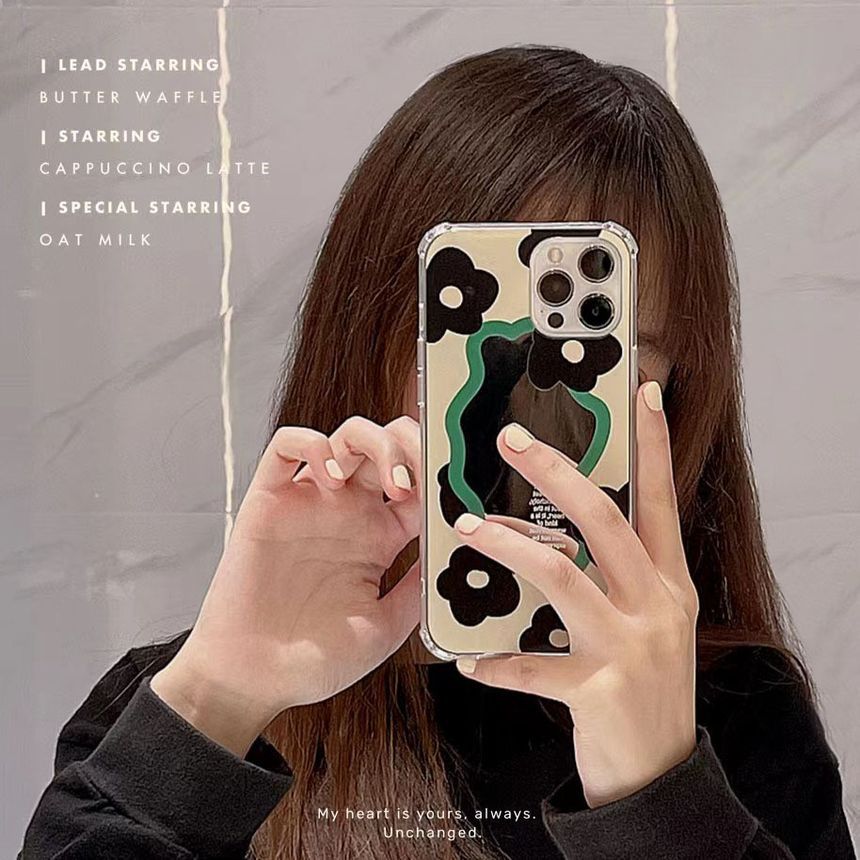 Case Floral Mirrored Phone