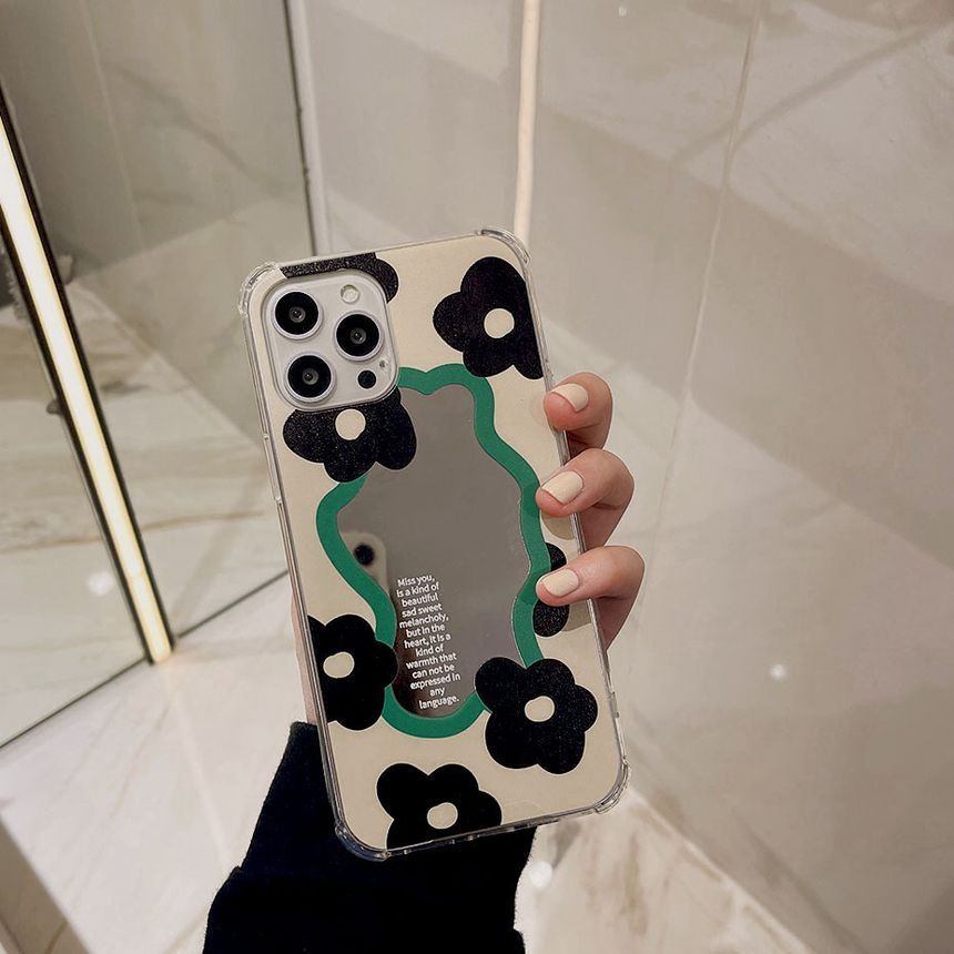 Case Floral Mirrored Phone
