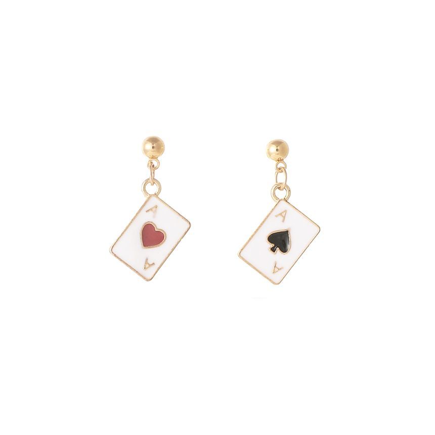 / Poker Clip-On Earring Drop