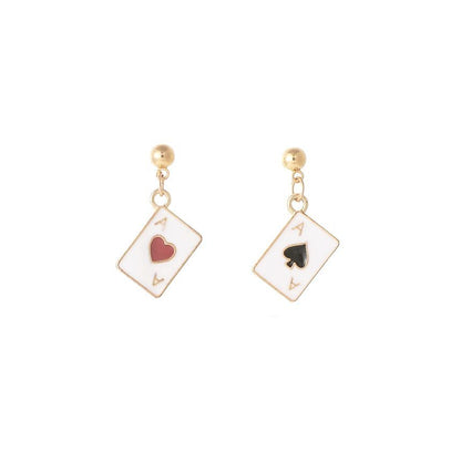 / Poker Clip-On Earring Drop