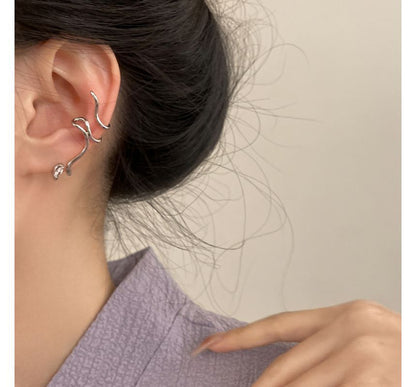 Alloy Cuff Snake Earring