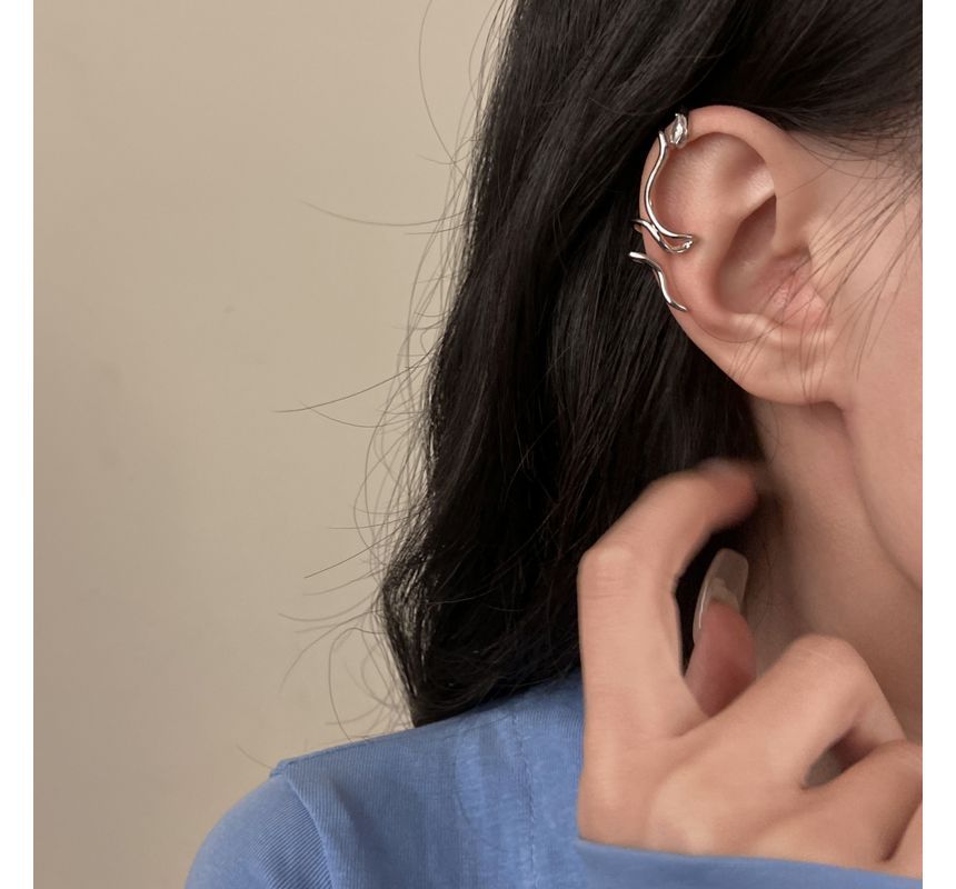 Alloy Cuff Snake Earring