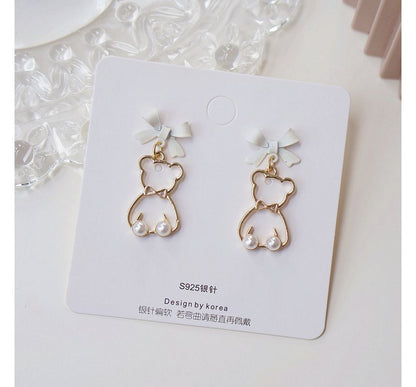 Dangle Alloy Bear Earring
