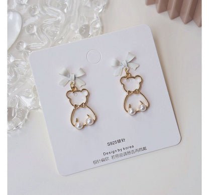 Dangle Alloy Bear Earring