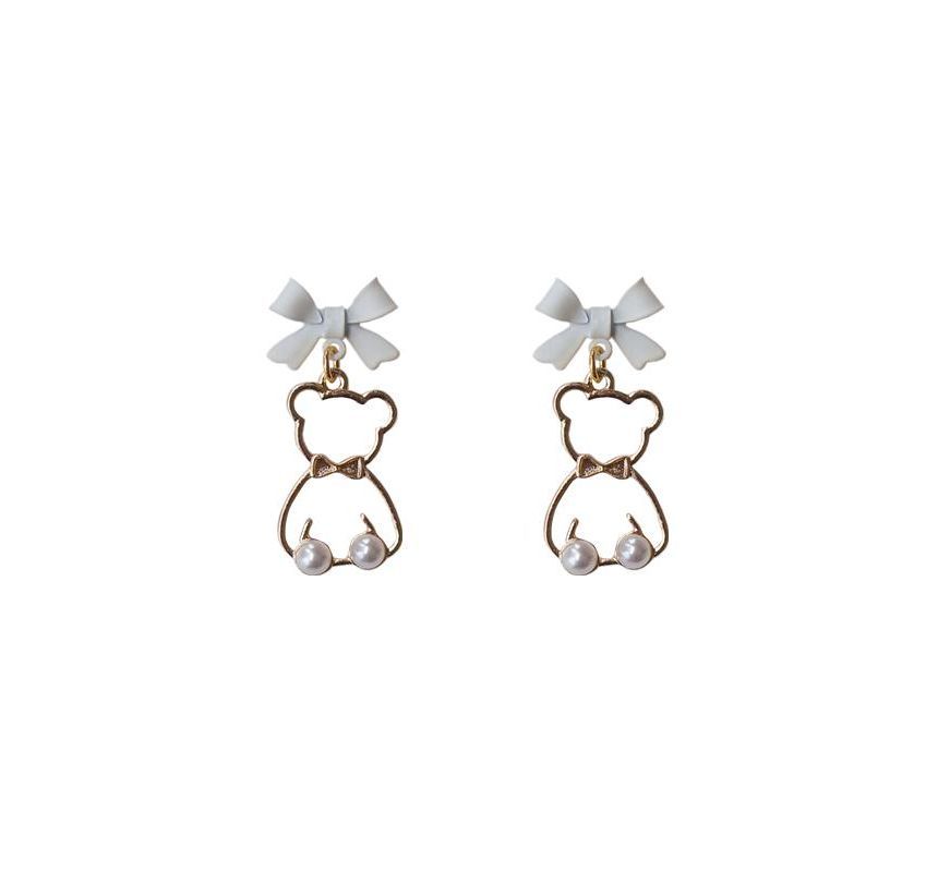 Dangle Alloy Bear Earring