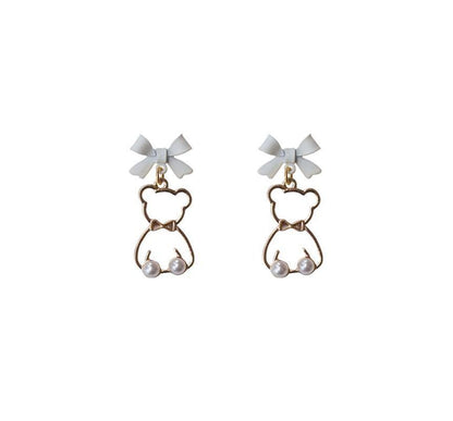 Dangle Alloy Bear Earring