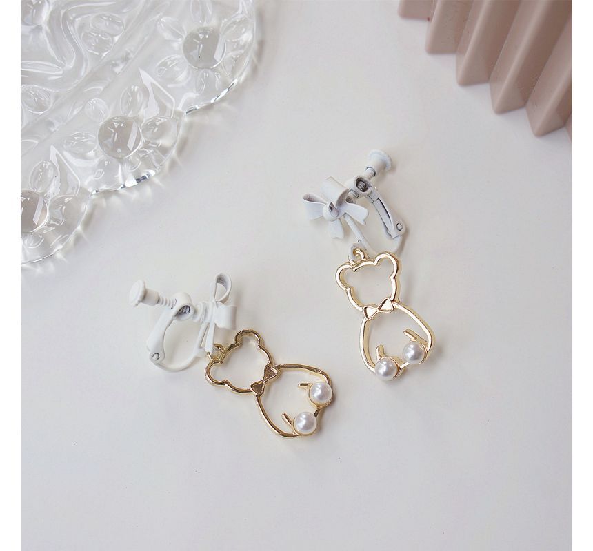 Dangle Alloy Bear Earring