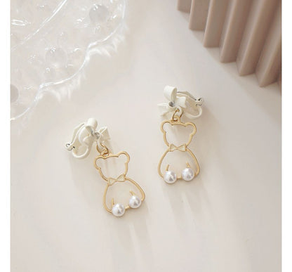 Dangle Alloy Bear Earring