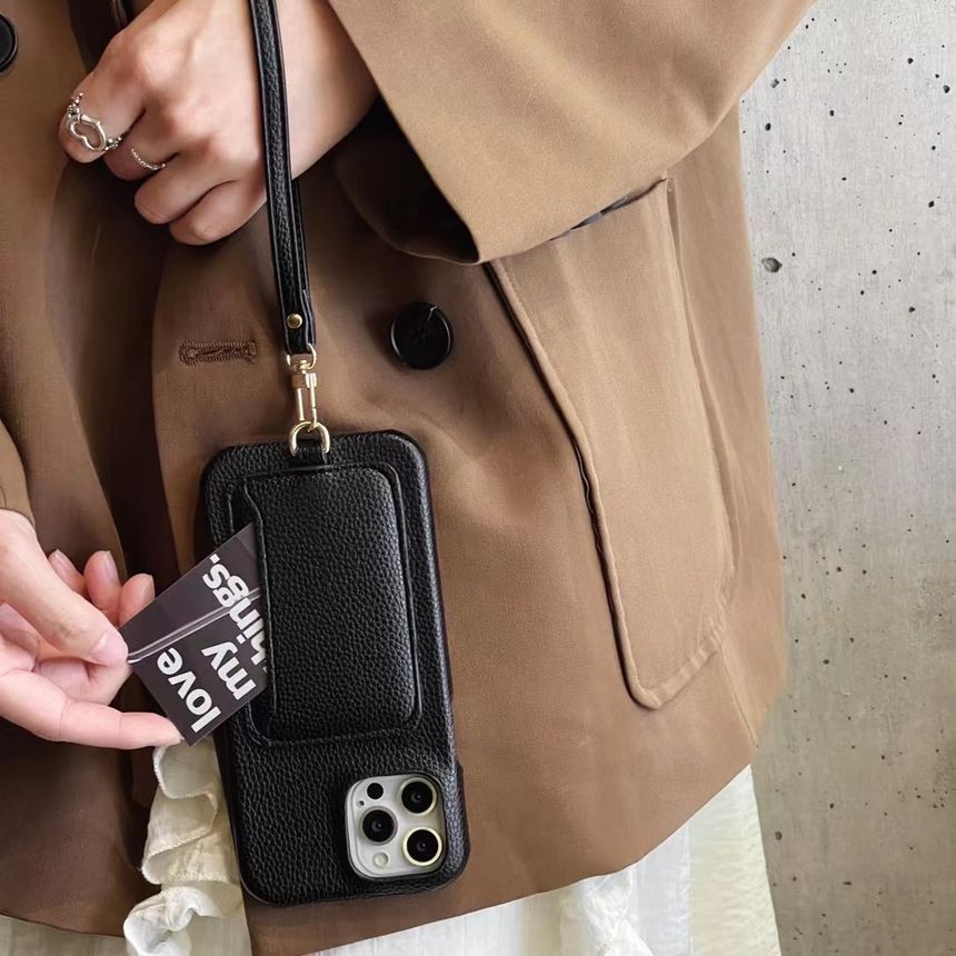 Faux Card Leather Phone Case Holder