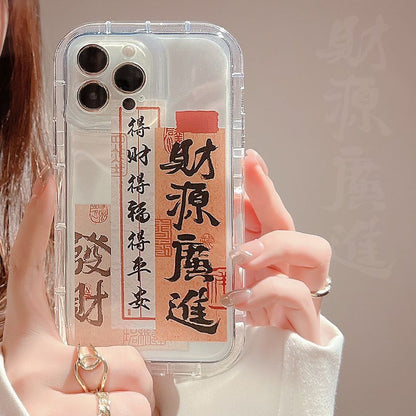 Transparent Case Characters Chinese Phone
