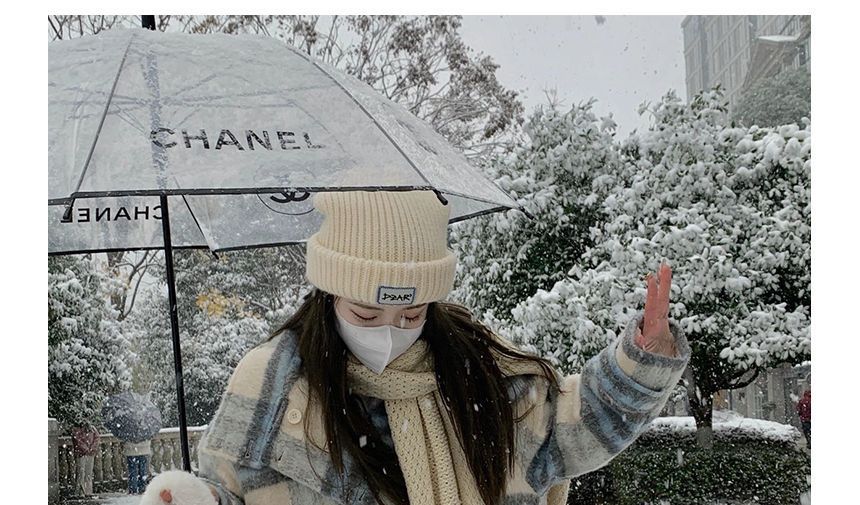 Plaid Single-Breasted Coat