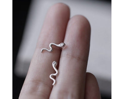 Sterling Earring Silver Snake