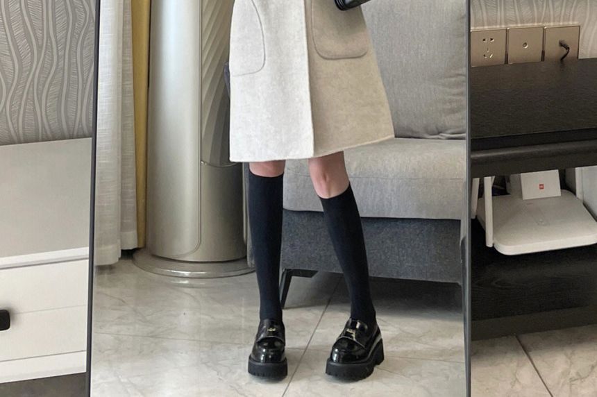 Collared Double Breasted Long Coat