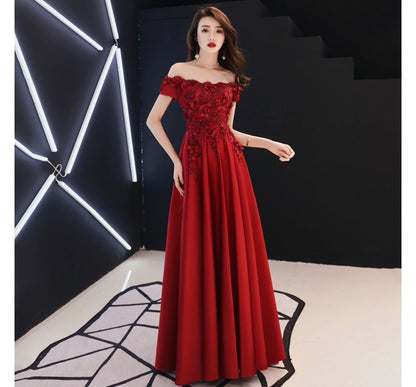 Plain A-Line Evening Gown (Various Designs)