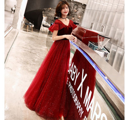 Plain A-Line Evening Gown (Various Designs)