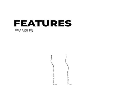 Sterling Dangle Silver Heart Earring