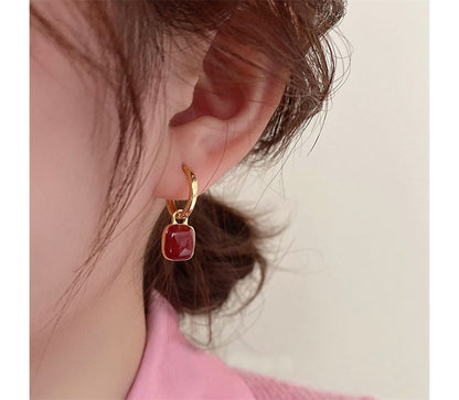 Square Earring Dangle Sterling Silver