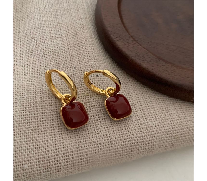 Square Earring Dangle Sterling Silver