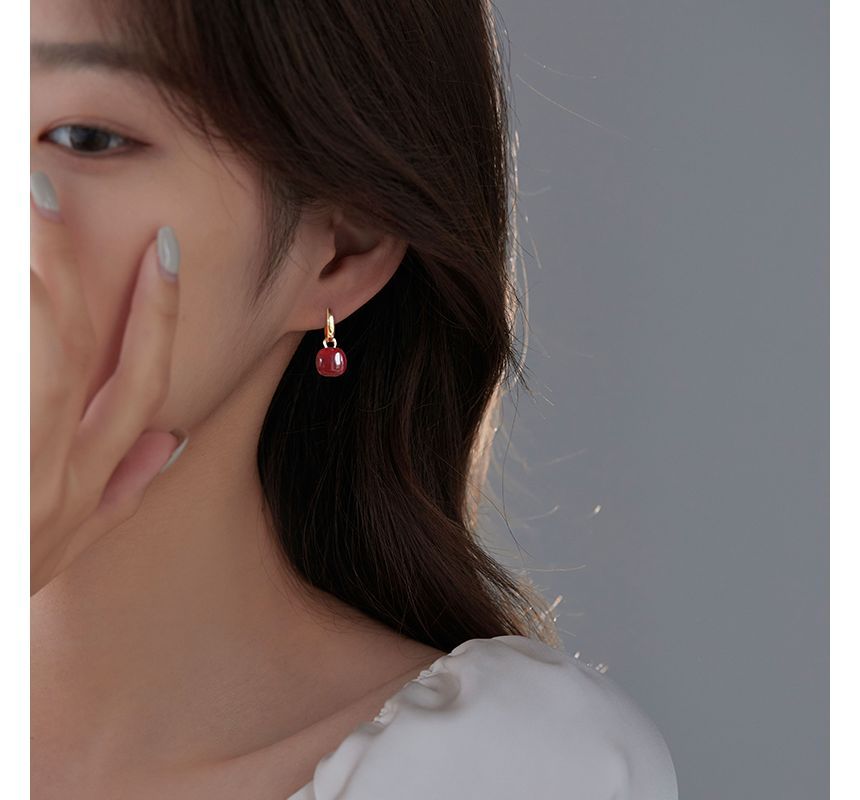 Square Earring Dangle Sterling Silver