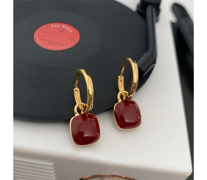 Square Earring Dangle Sterling Silver