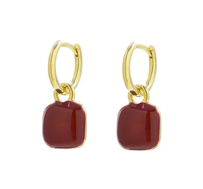 Square Earring Dangle Sterling Silver