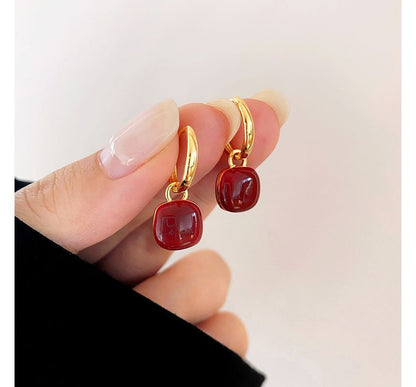 Square Earring Dangle Sterling Silver