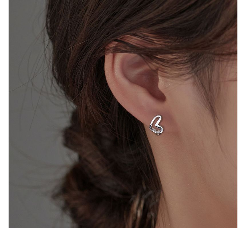 Silver Heart Sterling Earring