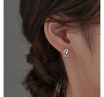 Silver Heart Sterling Earring