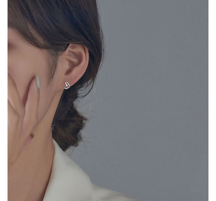 Silver Heart Sterling Earring