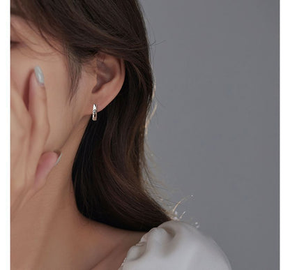 Hoop Silver Earring Smiley Sterling