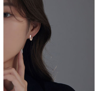 Hoop Silver Earring Smiley Sterling