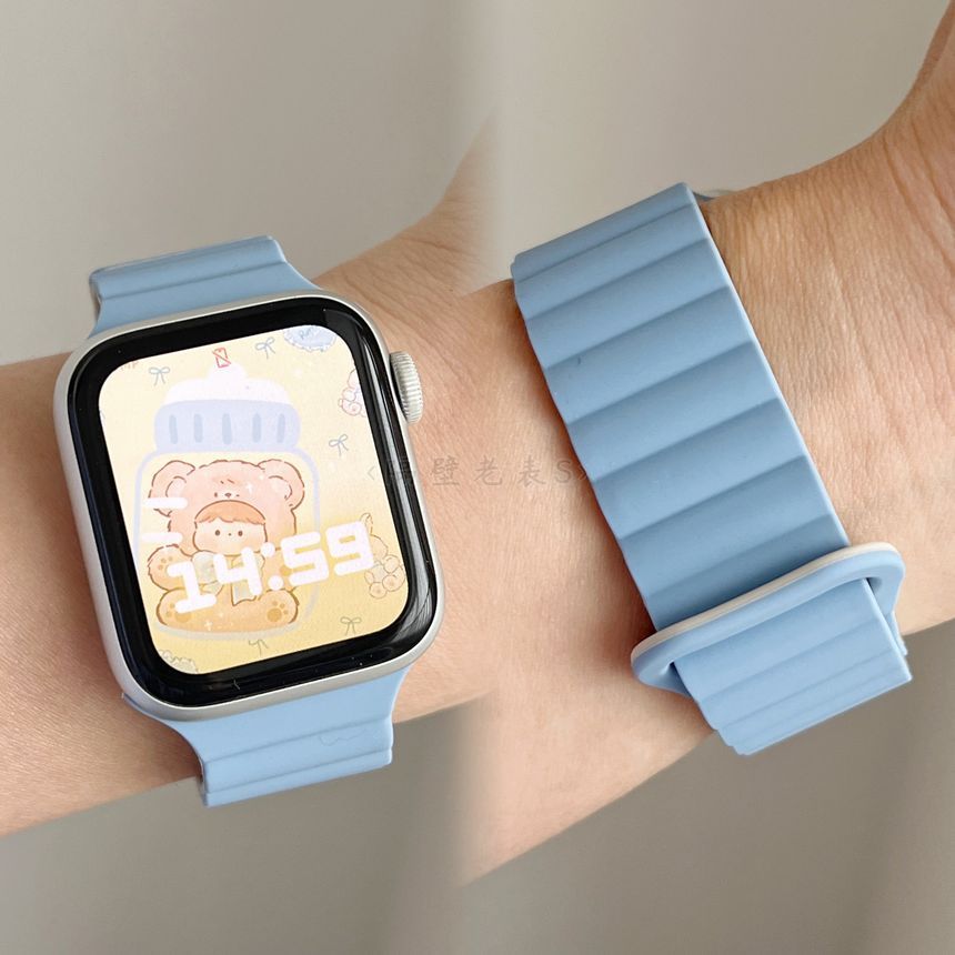 Silicone Watch Band Apple Magnetic